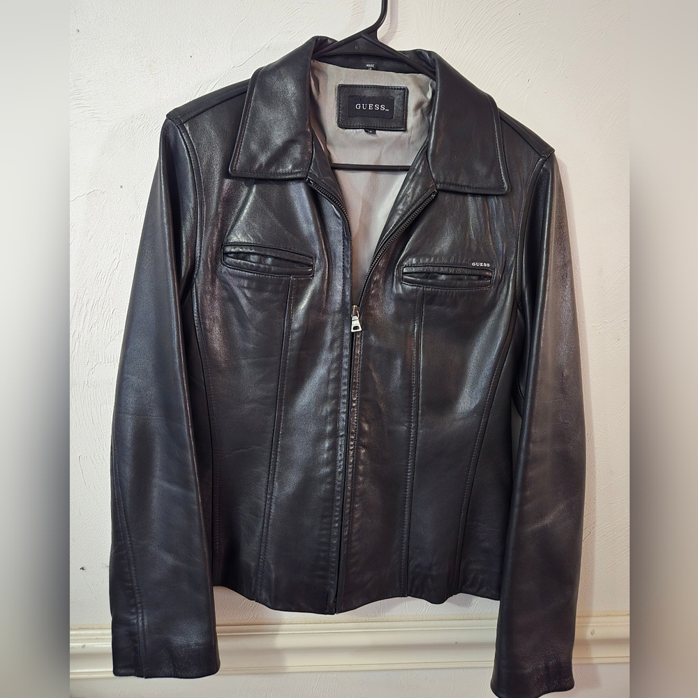 Guess Women's Black Leather Jacket